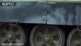 Flame power Russian tank mounted rocket launcher TOS1 A in action