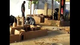ساخت ماکت گلی شهر کربلا وکوفه وشام در روستای تکه نهاوند