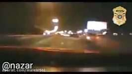تعقیب گریز خودروی دودزا در اتوبان آزادگان تهران