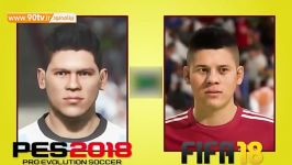 چهره بازیکنان آرژانتین آلمان در بازی فیفا 18 Pes18