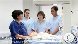 Joy James teaches neonatal resuscitation skills in the clinical simulation centre