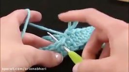 آموزش بافت ساده بافی قلاب . Split Single Crochet