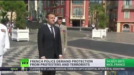 Police on Rally French police demand protection from terrorists