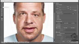 آموزش Photoshop  تنظیم مجدد ویژگی های صورت Facial