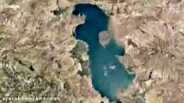 خشک شدن دریاچه اورمیه به روایت تصویرگوگل