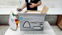 جعبه گشایی راه اندازی پرینتر HP LaserJet Pro M26nw