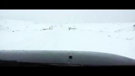 جاده زیبای توسکستان زمستان برفی