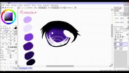 آموزش نقاشی چشم انیمهPaint Tool Sai