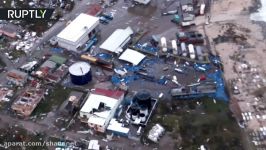 Devastation left by Hurricane Irma on Dutch Caribbean islands AERIAL FOOTAGE