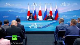 Putin and Abe hold press conference during Eastern Economic Forum