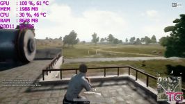 فریم ریت بازی PlayerUnknowns Battlegrounds GT1030+G4560