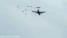 Target destroyed Russian airborne forces take part in regular drills