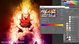 آموزش اکشن فتوشاپ ایجاد افکت سوزاندن آتش