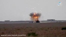 انهدام تانک ماشین ارتش سوریه توسط موشک تاو داعش