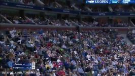 گزیده مسابقه بین Federer Lopez  مسابقات US open2017