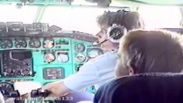 Tupolev TU 154 MALEV In the cockpit for takeoff