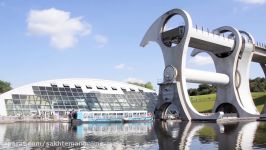 The Falkirk Wheel تنها بالابر چرخشی قایق ها در اسکاتلند