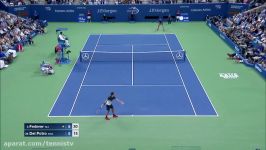 گزیده مسابقه بین Federer Del Potro  مسابقات US open