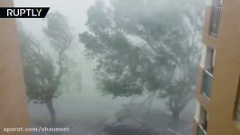 Apocalyptic view of Hurricane Irma as it tears through Naples Florida