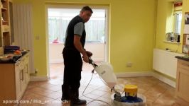 Ceramic Floor Cleaning in Swansea Using A Klindex Rocky  CSB Floor Care