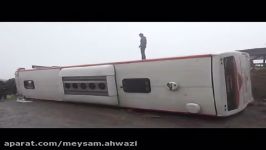 اولین ویدیو تصادف وحشتناک اتوبوس در گردنه حیران امروز