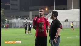 گفتگو احمد نوراللهی در حاشیه تمرین امروز پرسپولیس در دوبی