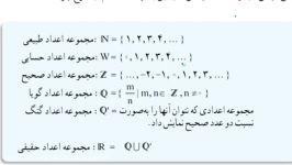 آموزش فصل 1 ریاضی دهم مبحث مجموعه اعداد بازه