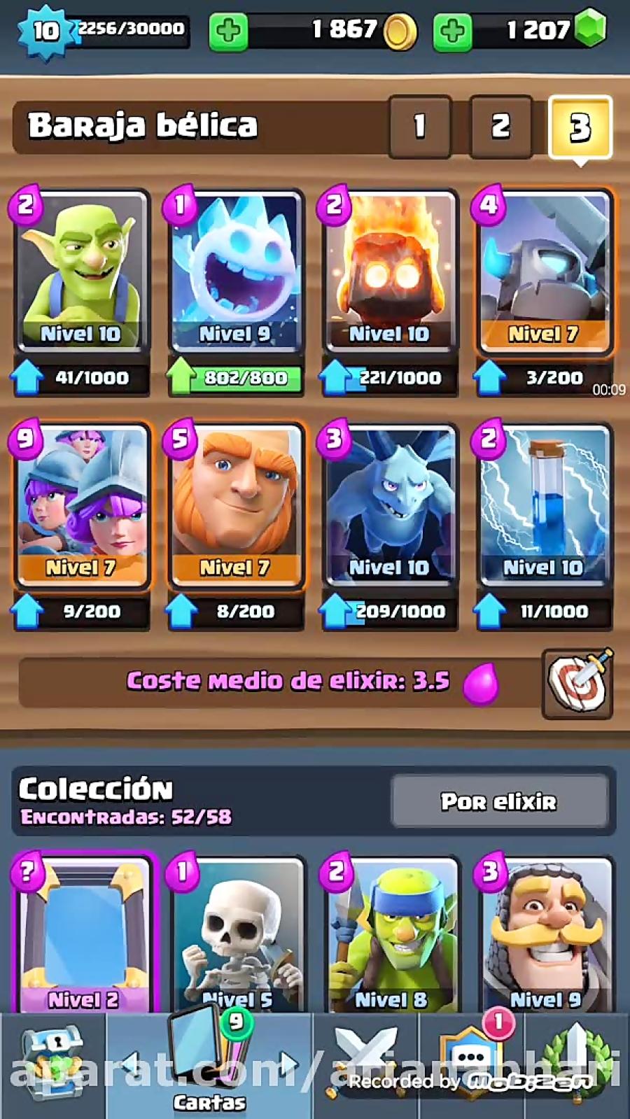 ترکیب کارت برای ارنا 8و 9 کلش رویال clash royal