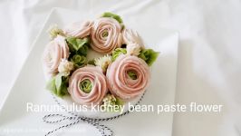 라넌큘러스 앙금플라워떡케익 Ranunculus ♡kidney bean paste flower ricecake