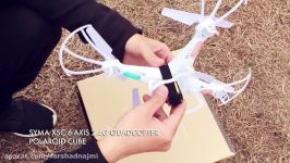 Syma X5C Quadcopter + Polaroid Cube نصب دوربین بر روی