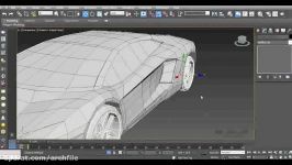 آموزش مدل سازی ماشین Lamborghini تکنیک Low Poly