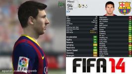 چهره لیونل مسی FIFA 06 تا FIFA 18