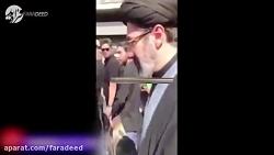 حضور حجت الاسلام مجتبی خامنه ای در مراسم شهید حججی