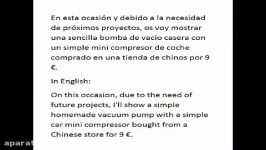 Construcción de bomba de vacío casera  Construction homemade vacuum pump