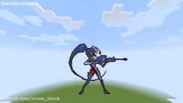 The Overwatch Hero Widowmaker Pixel Art Minecraft Time Lapse