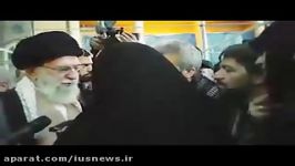 لحظاتی دیدار رهبرانقلاب خانواده شهید حججی