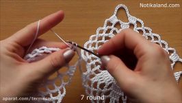 Crochet doily Crochet Motif for Doily Tablecloth Part 2 How to join motifs Border