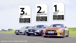 Nissan GT R vs Audi RS7 vs Merc E63 AMG  Drag Races  Top Gear