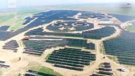 Chinas huge panda shaped solar farm