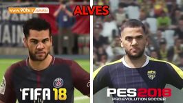 چهره بازیکنان در بازی فیفا 18 Pes18