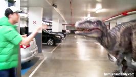 دوربین مخفی خنده دار دایناسور ترسناک در پارکینگ