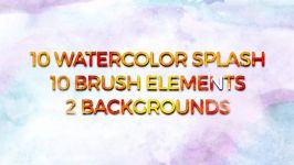 مجموعه ویدیوی موشن گرافیک آبرنگ Watercolor Pack