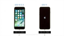 مقایسه سرعت بوت iOS 10.3.3 در مقابل iOS 11