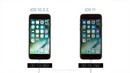 مقایسه سرعت بوت آیفون 7 در iOS 10.3.3 iOS 11