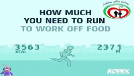 کالری غذاها معادل چه مقدار فعالیت ورزشی است؟