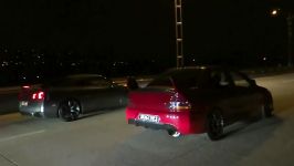 درگ Mitsubishi Lancer EVO 8 MR RS vs Nissan GTR600 Hennessey