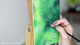 طراحی زیبای قطره های آب تکنیک رنگ روغن  پارس آتیک م