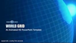 قالب پاورپوینت سه بعدی متحرک world grid