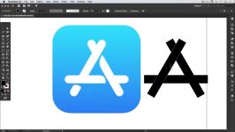 آموزش طراحی آیکون اپ استور در ایلوستریتور