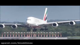 لحظات دلهره آور فرود ایرباس A 380